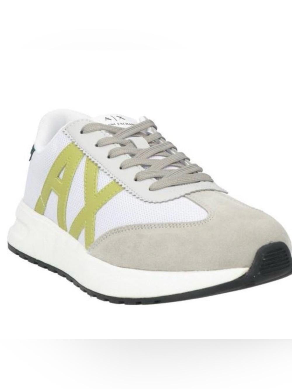 Armani Exchange XUX071 XV527 Sneakers White Green Low Top Men’s 8 Design